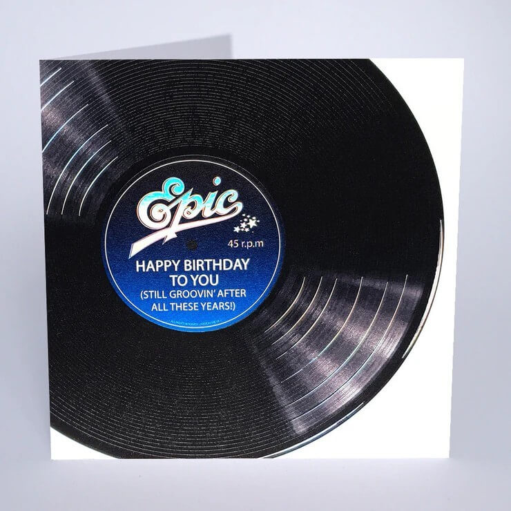Record Birthday Card
