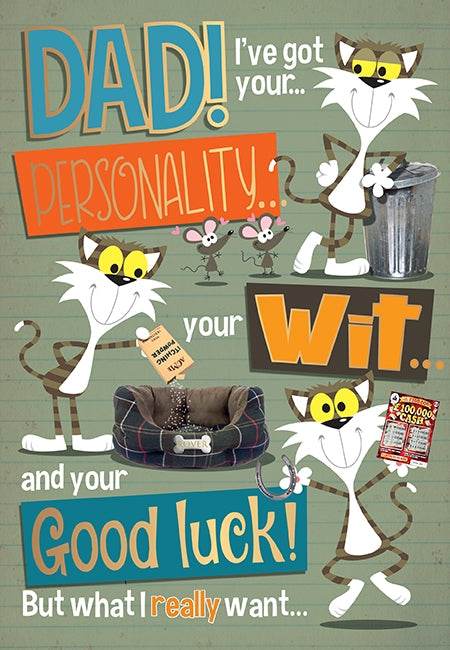 Dad Personality and Wit Fathers Day Card - House of Cards