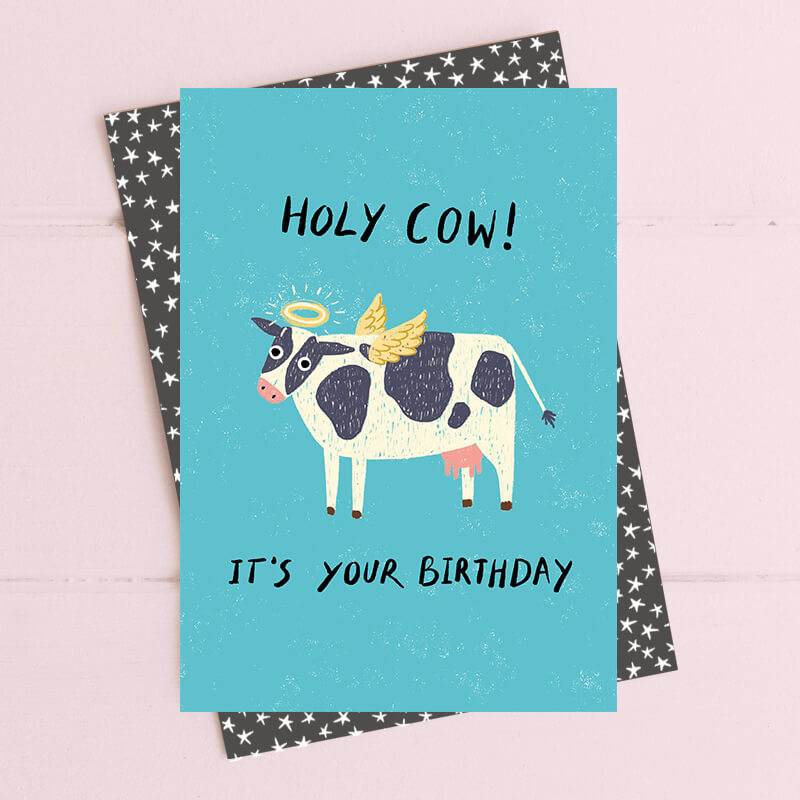 Holy Cow Birthday Card - House of Cards