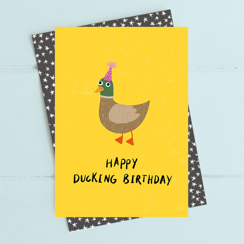 Ducking Birthday Card