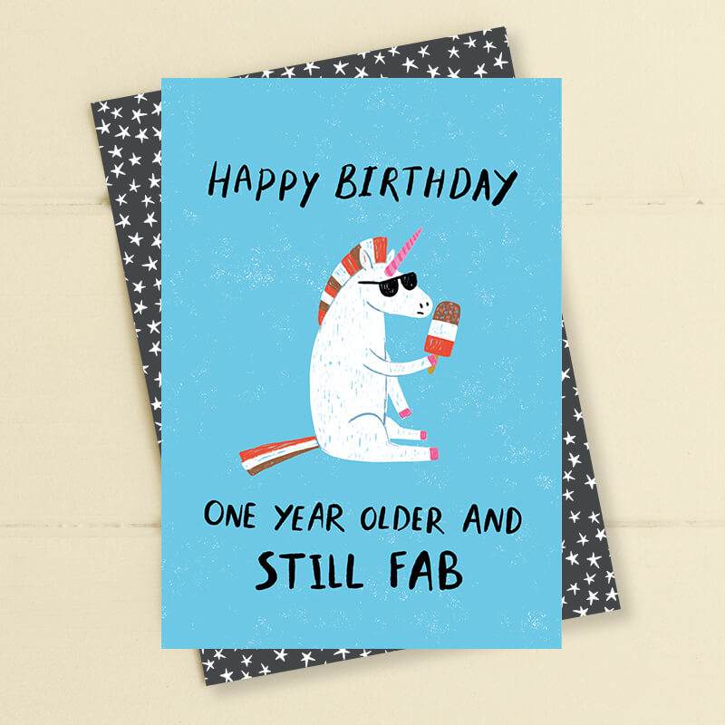 Still Fab Birthday Card - House of Cards