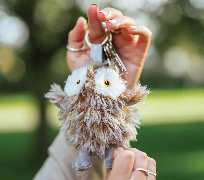 Keyring Owl Elvis Plush