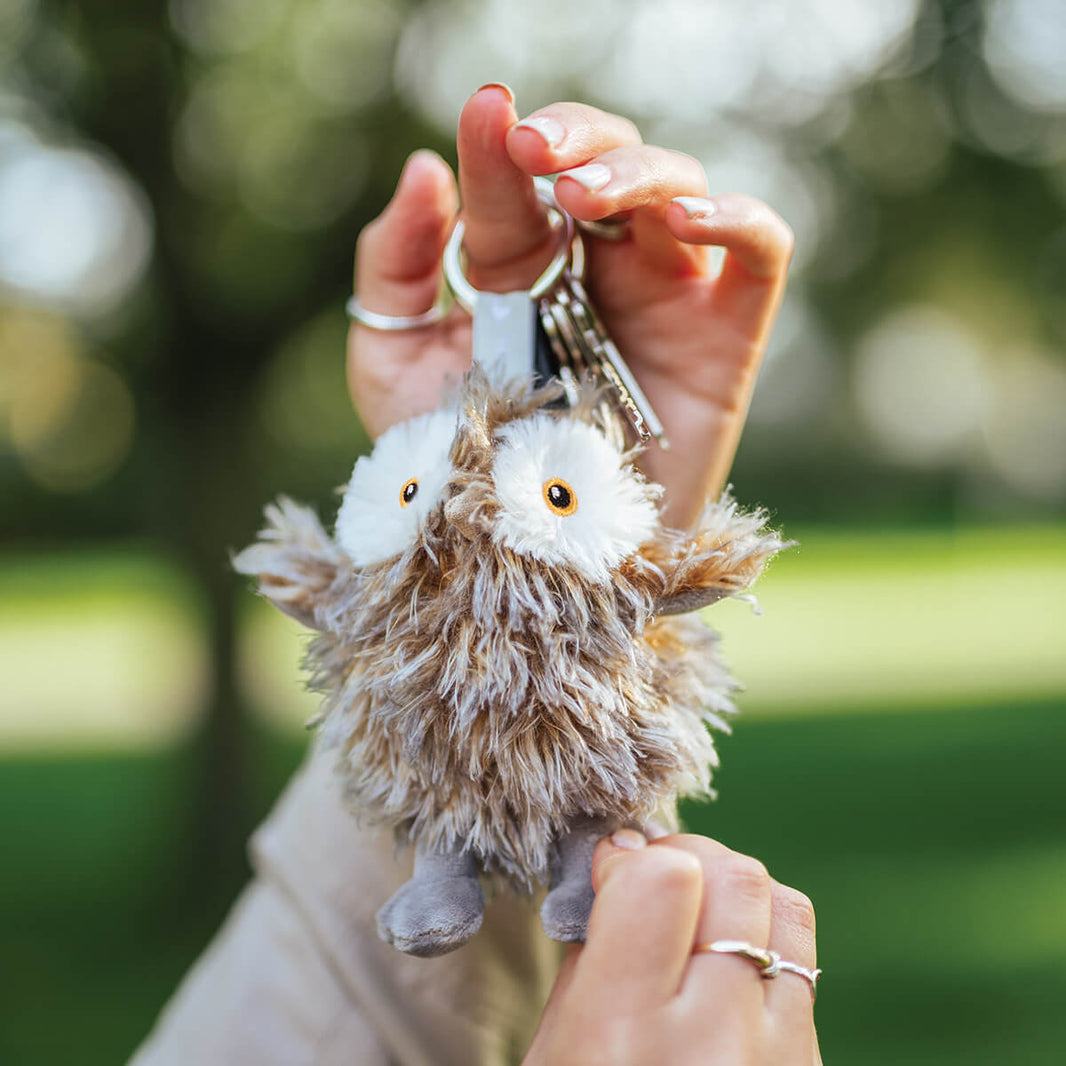 Keyring Owl Elvis Plush