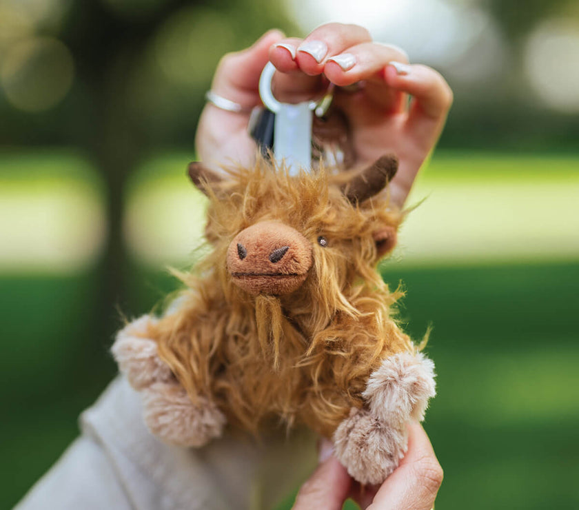 Keyring Highland Cow Gordon Plush