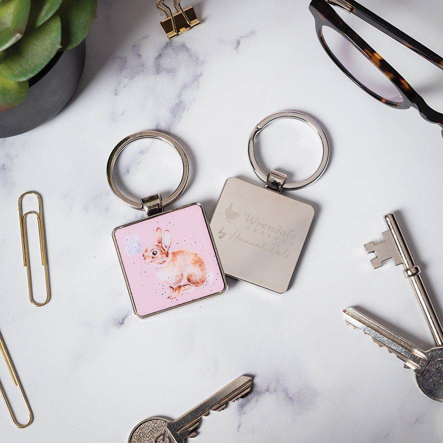 Rabbit and Butterfly Keyring - House of Cards