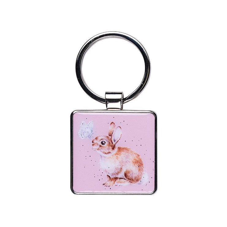 Rabbit and Butterfly Keyring