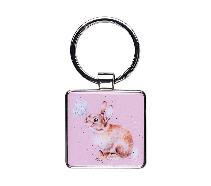 Rabbit and Butterfly Keyring