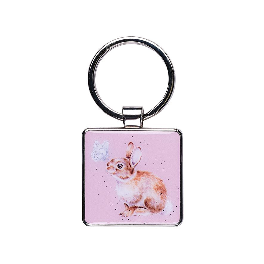 Rabbit and Butterfly Keyring