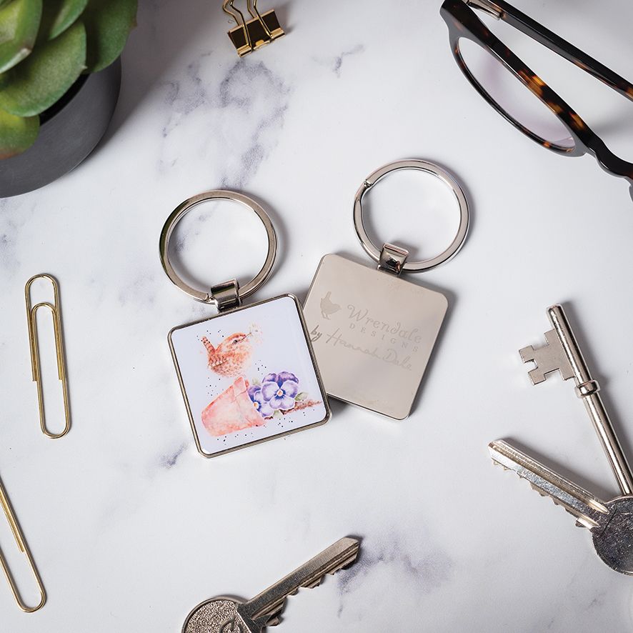 Pottering About Wren Keyring