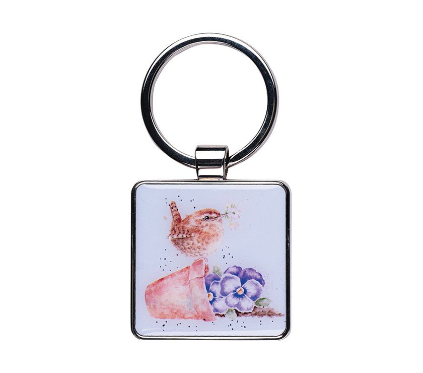 Pottering About Wren Keyring