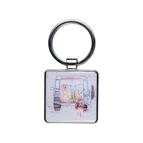 Dogs Camper Van Keyring