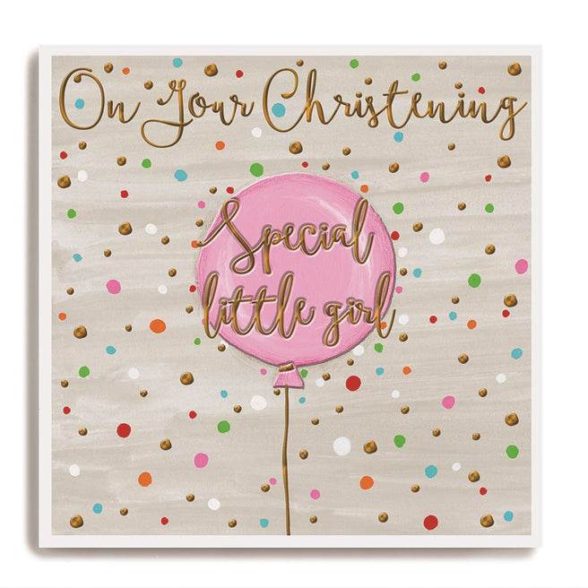 Special Little Girl Christening Greeting Card - House of Cards