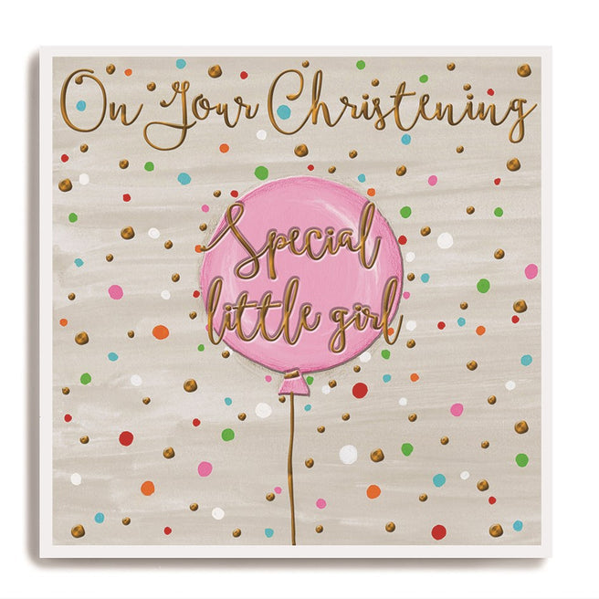 Special Little Girl Christening Greeting Card