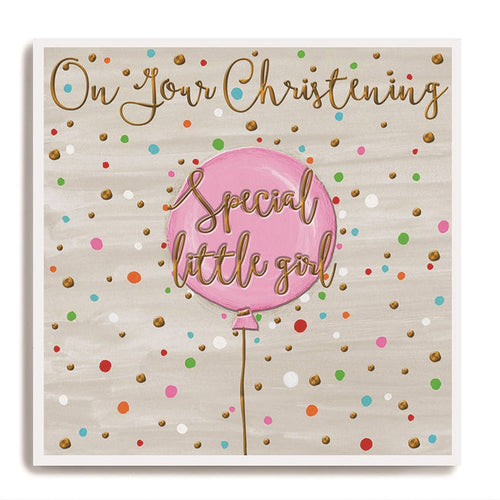 Special Little Girl Christening Greeting Card