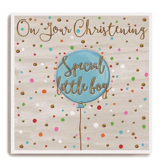 Special Little Boy Christening Greeting Card - House of Cards