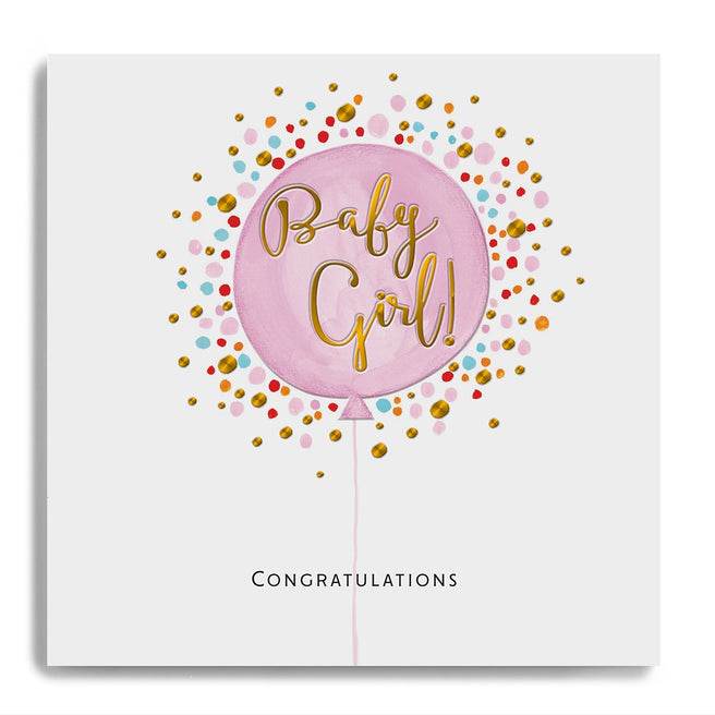 Baby Girl Congratulations Greeting Card - House of Cards