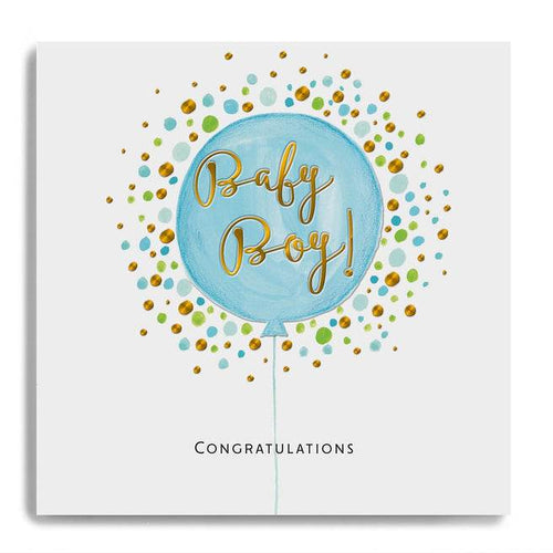 Baby Boy Congratulations Greeting Card - House of Cards