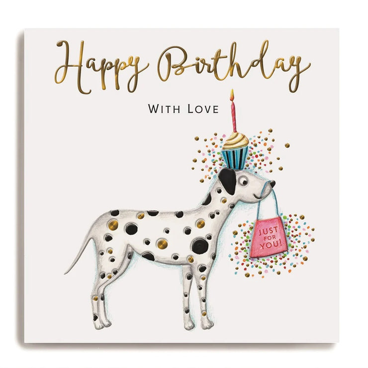 Dalmatian With Love Birthday Card