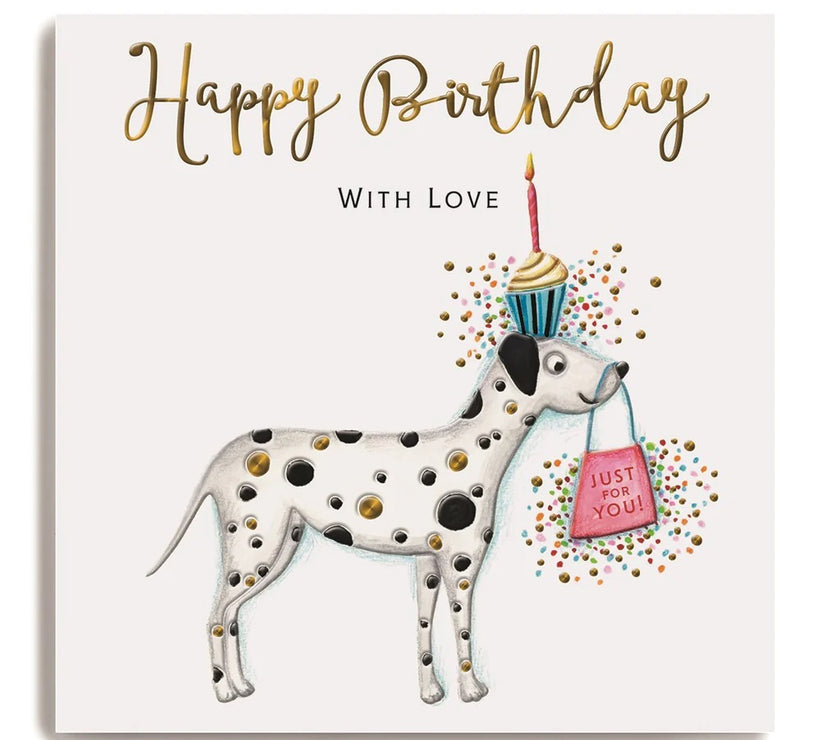 Dalmatian With Love Birthday Card