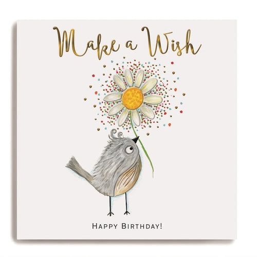 Daisy Bird Make a Wish Birthday Card
