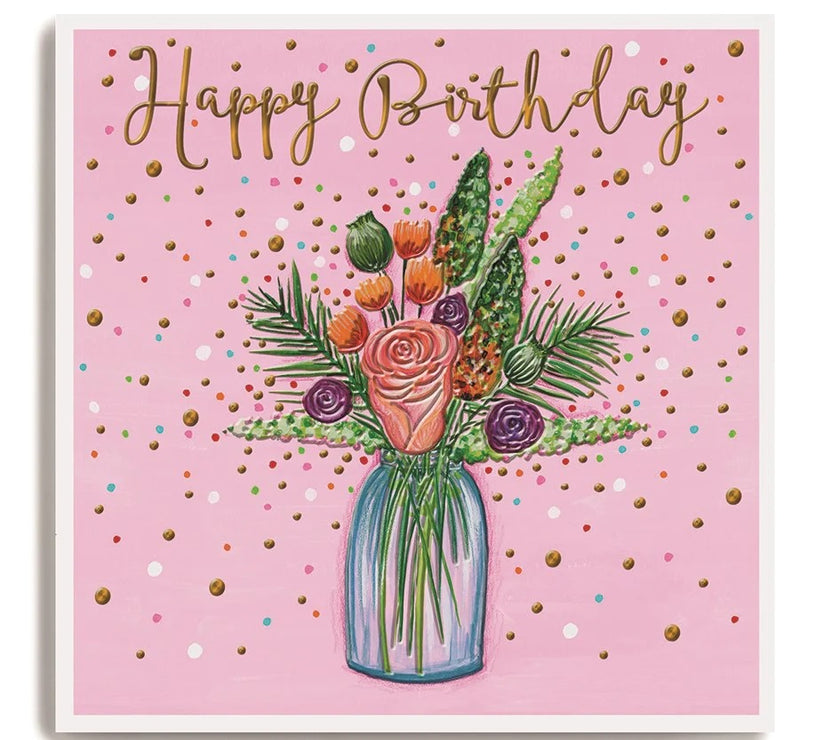 Flower Bunch Birthday Card