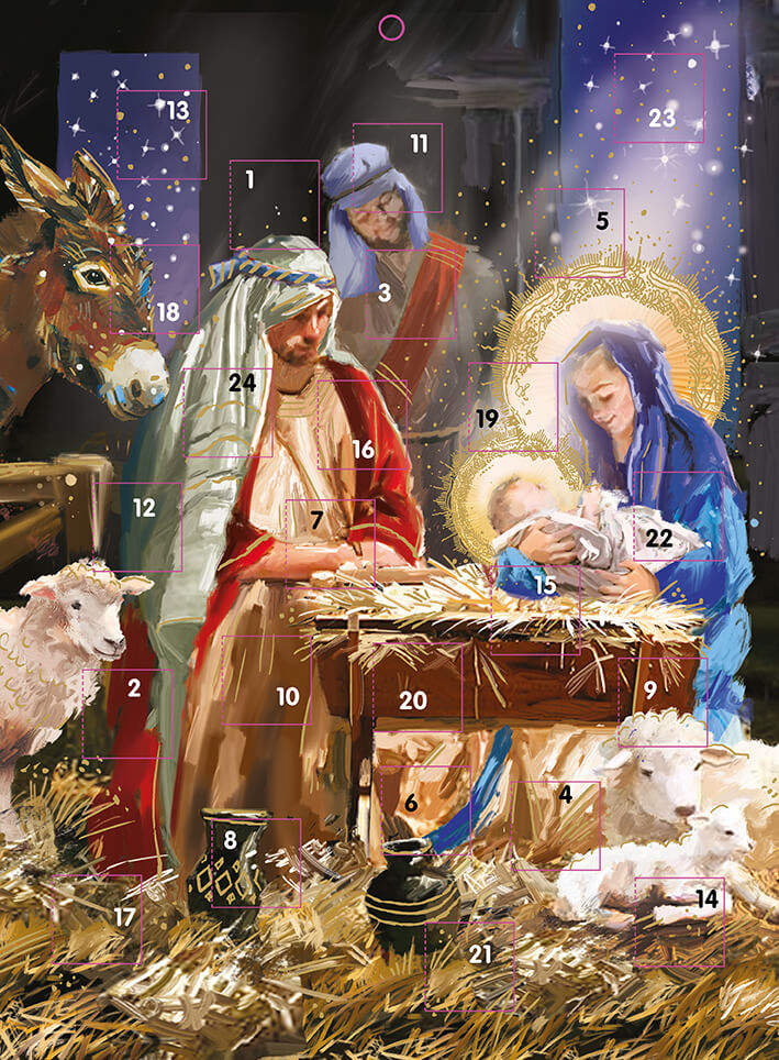 Large Nativity Advent Calendar