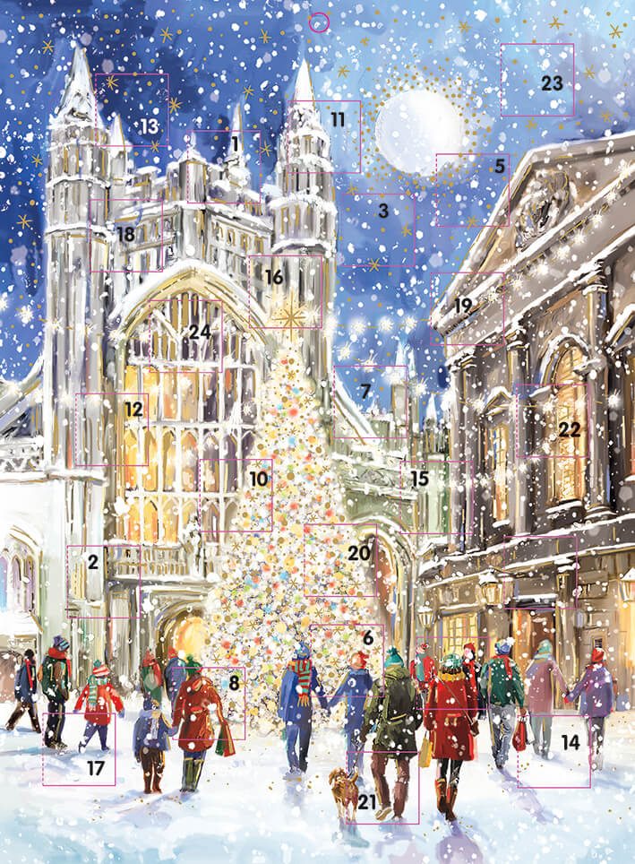 Large Cathedral Scene Advent Calendar