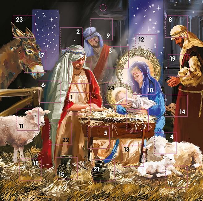 Square Nativity Advent Calendar