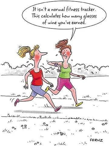 Wine Fitness Tracker Birthday Card