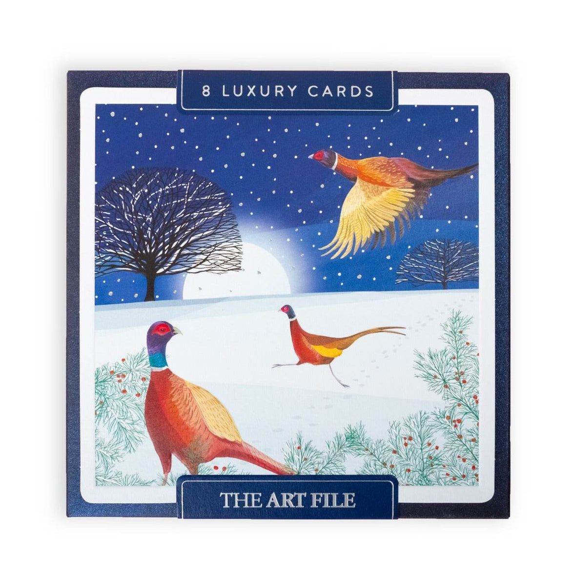 8 Luxury Pheasant Boxed Christmas Cards - House of Cards