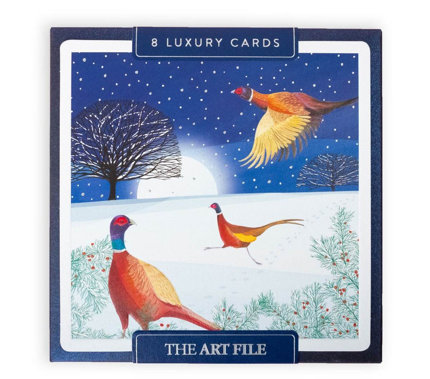 8 Luxury Pheasant Boxed Christmas Cards - House of Cards