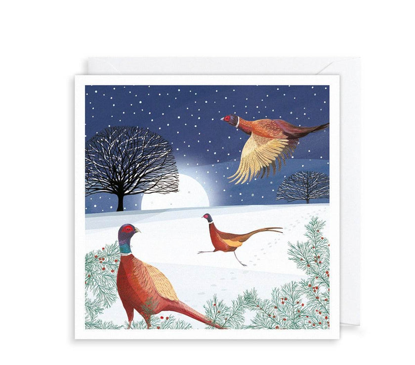 8 Luxury Pheasant Boxed Christmas Cards - House of Cards