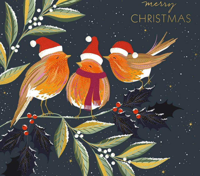 8 Luxury Sara Miller Robins Boxed Christmas Cards - House of Cards