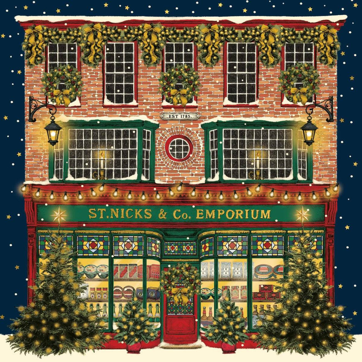 8 Luxury Sara Miller St Nicks Emporium Boxed Christmas Cards - House of Cards