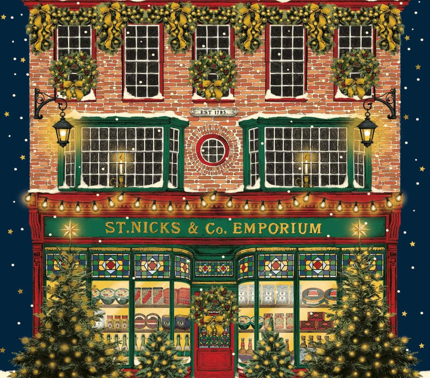 8 Luxury Sara Miller St Nicks Emporium Boxed Christmas Cards - House of Cards