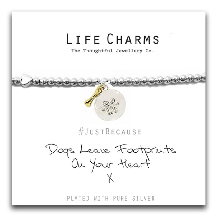 Dogs Leave Footprints Bracelet