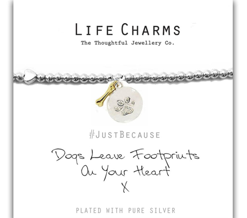 Dogs Leave Footprints Bracelet