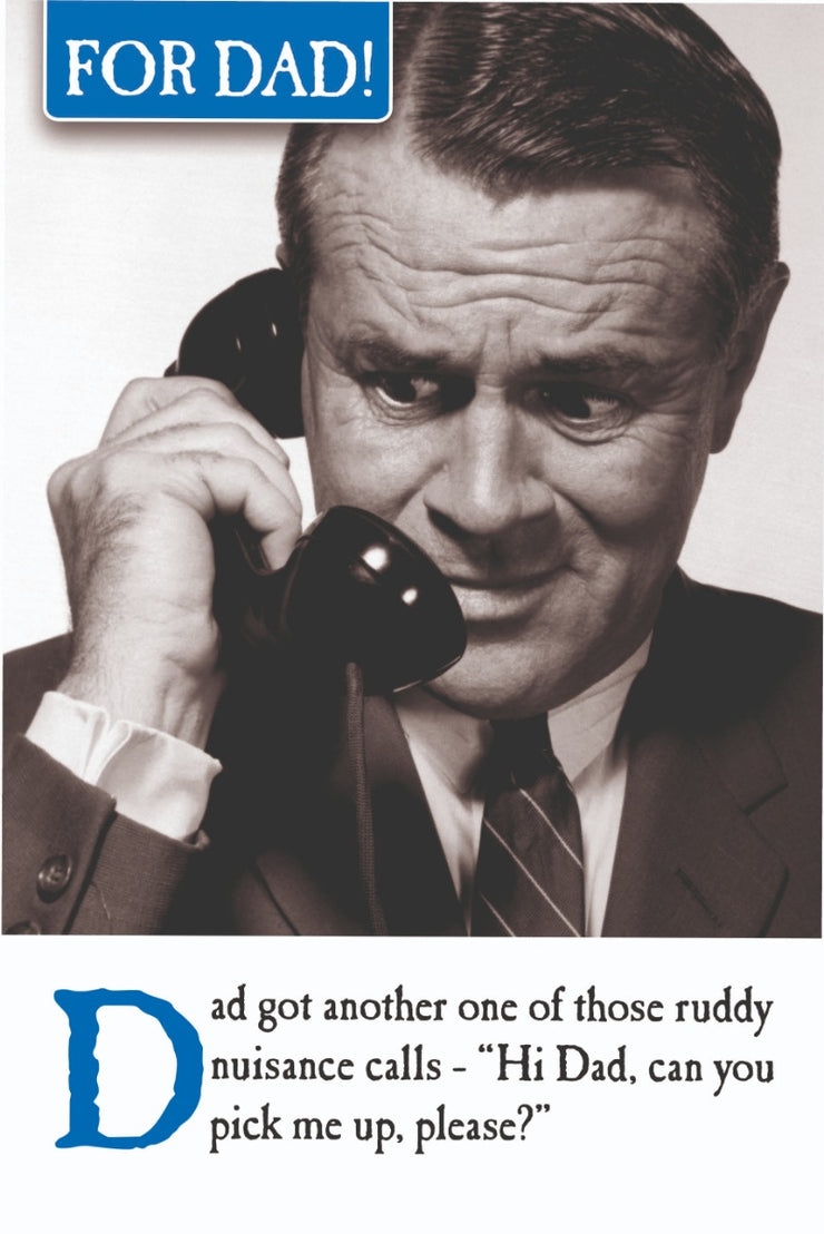 Nuisance Calls Fathers Day Card