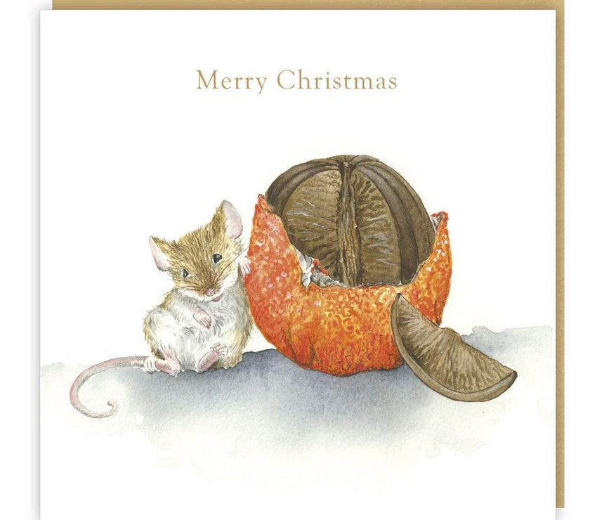 Chocolate Orange Mouse Christmas Card - House of Cards