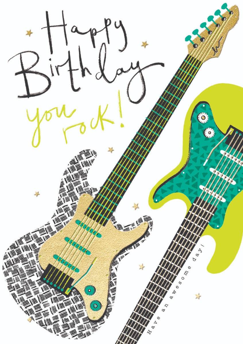 Guitars Birthday Card - House of Cards