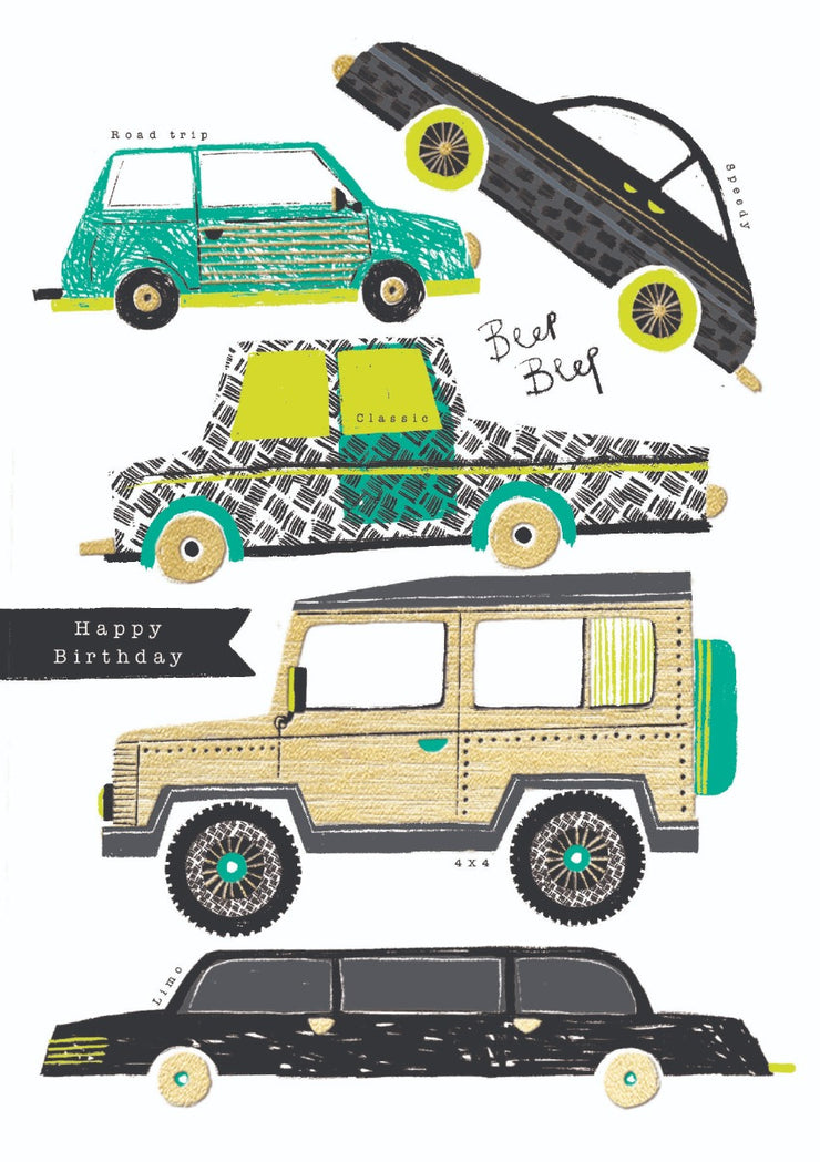 Cars Birthday Card