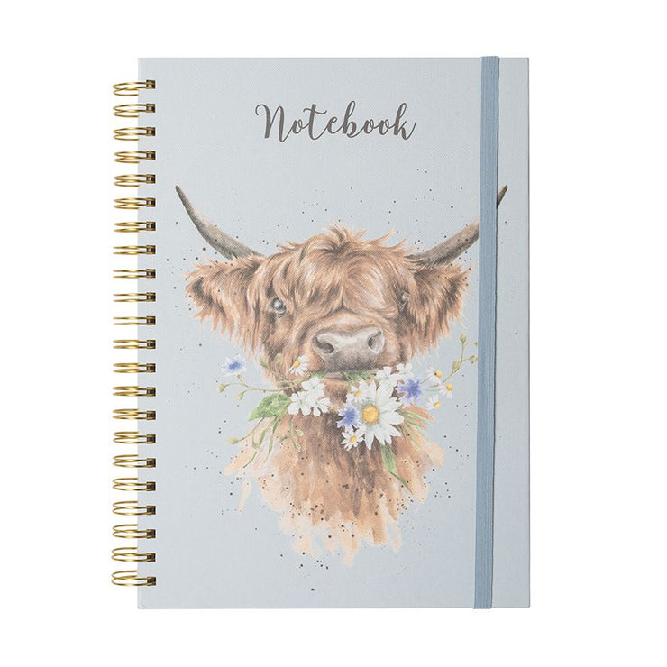Daisy Coo Highland Cow A4 Notebook