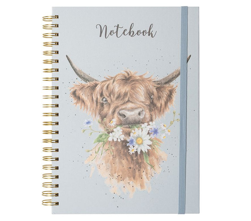 Daisy Coo Highland Cow A4 Notebook