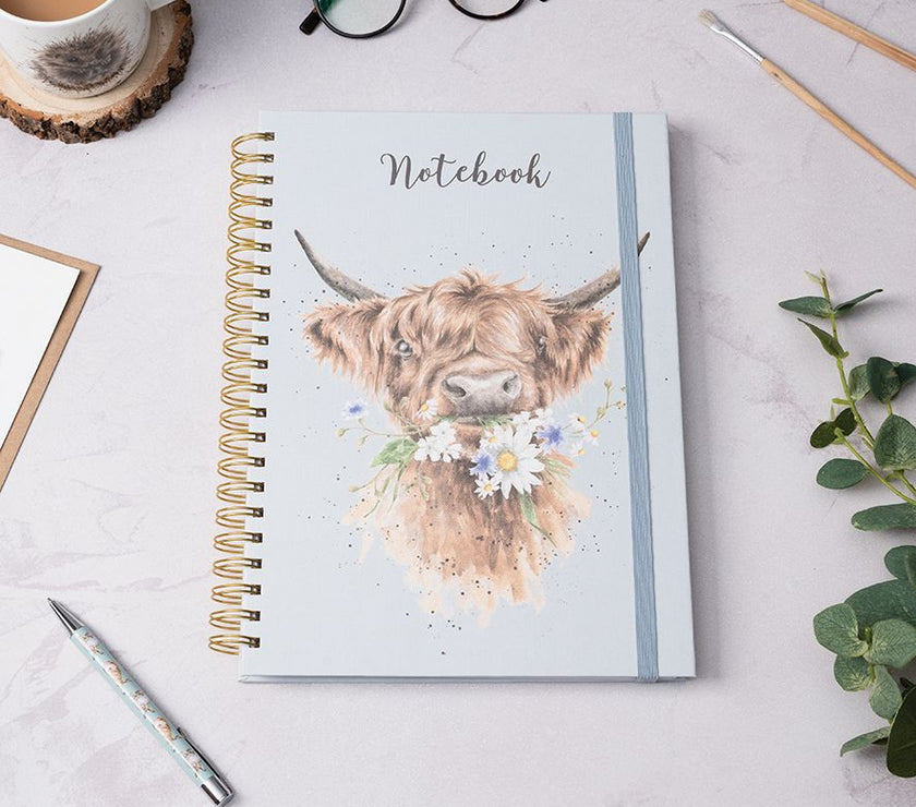 Daisy Coo Highland Cow A4 Notebook
