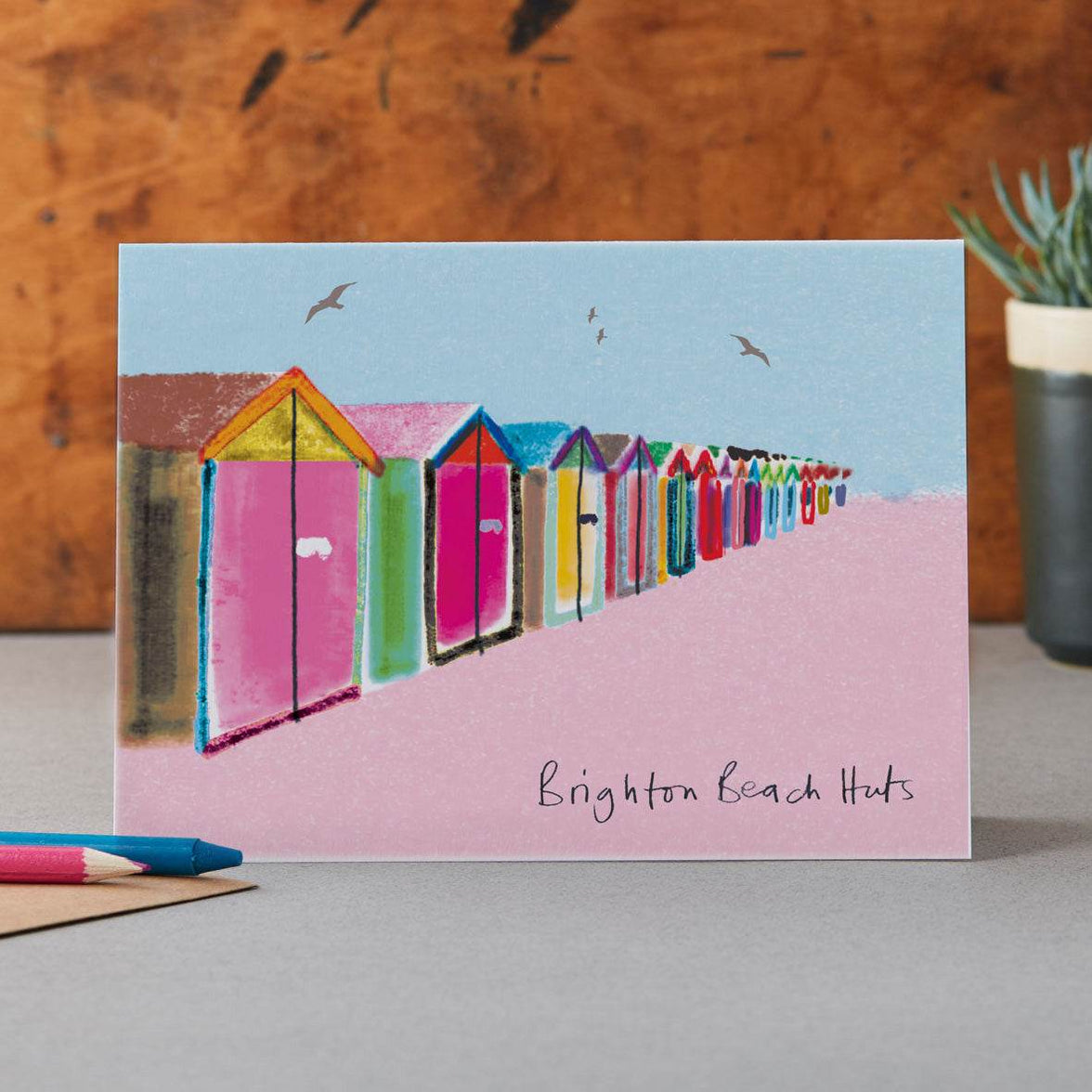 Brighton Beach Huts Card - House of Cards