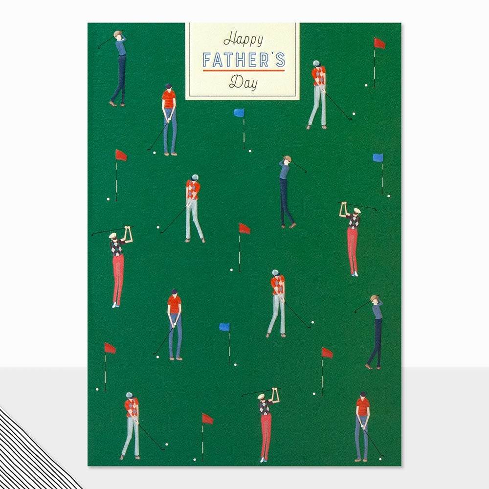 Golfers Pattern Fathers Day Card - House of Cards