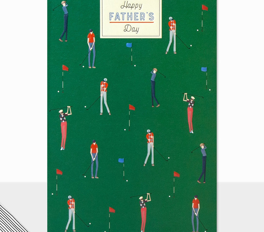 Golfers Pattern Fathers Day Card