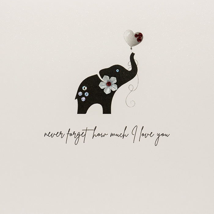Elephant Never Forget Valentine Card