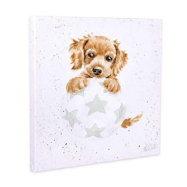 Puppy and Ball Canvas