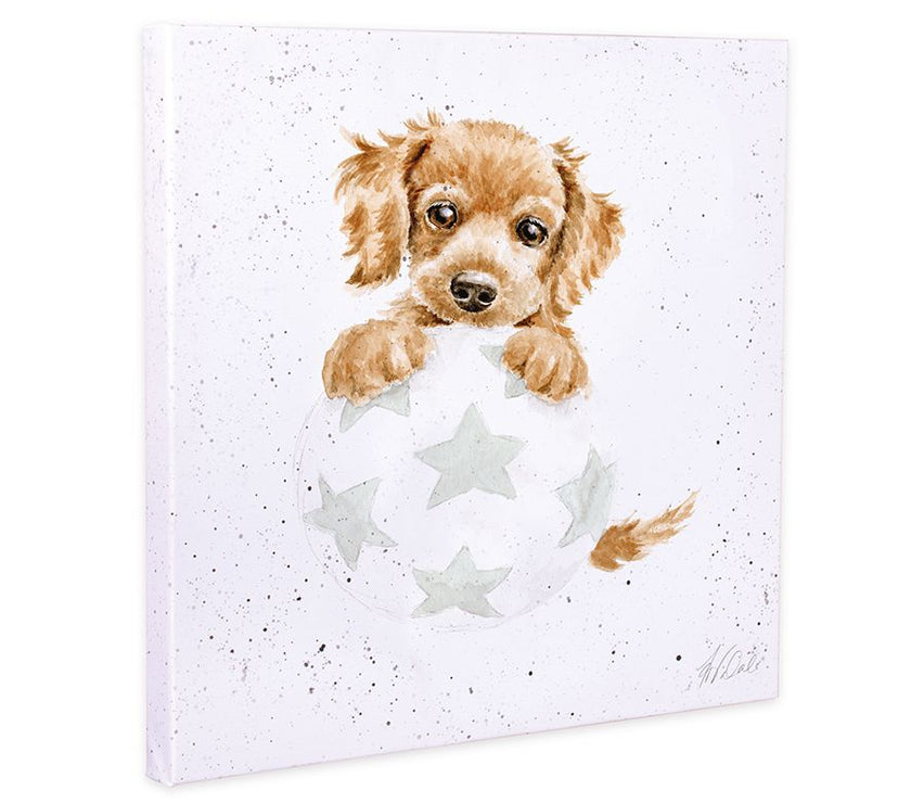 Puppy and Ball Canvas
